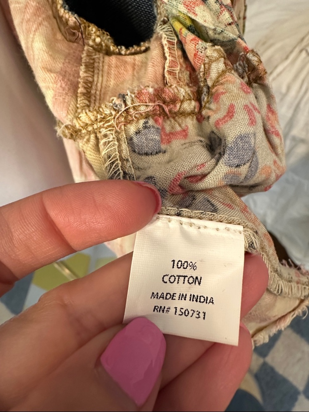 Young Threads Boho Patchwork Denim and Pink Floral Jacket - Picture 3 of 7